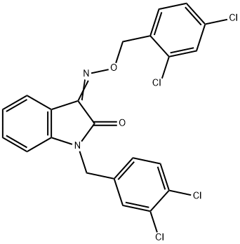 1-(3,4-DICHLOROBENZYL)-1H-INDOLE-2,3-DIONE 3-[O-(2,4-DICHLOROBENZYL)OXIME] Struktur