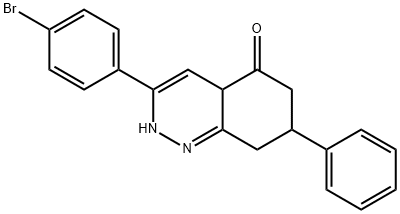 3-(4-BROMOPHENYL)-7-PHENYL-2,6,7,8,4A-PENTAHYDROCINNOLIN-5-ONE Struktur