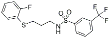 N-(3-[(2-FLUOROPHENYL)THIO]PROPYL)-3-(TRIFLUOROMETHYL)BENZENESULFONAMIDE Struktur