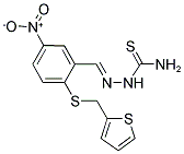 AMINO((1-AZA-2-(5-NITRO-2-(2-THIENYLMETHYLTHIO)PHENYL)VINYL)AMINO)METHANE-1-THIONE Struktur