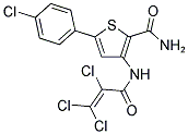 5-(4-CHLOROPHENYL)-3-[(2,3,3-TRICHLOROACRYLOYL)AMINO]THIOPHENE-2-CARBOXAMIDE Struktur