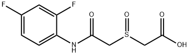 2-([2-(2,4-DIFLUOROANILINO)-2-OXOETHYL]SULFINYL)ACETIC ACID Struktur