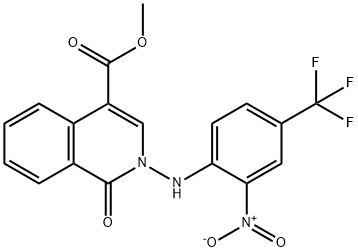 METHYL 2-[2-NITRO-4-(TRIFLUOROMETHYL)ANILINO]-1-OXO-1,2-DIHYDRO-4-ISOQUINOLINECARBOXYLATE Struktur