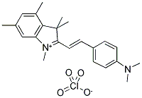 2-(2-(4-DIMETHYLAMINOPHENYL)ETHENYL)-1,3,3,4,6-PENTAMETHYL-3H-INDOLIUM PERCHLORATE Struktur