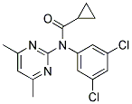 N-(3,5-DICHLOROPHENYL)-N-(CYCLOPROPYLCARBONYL)-4,6-DIMETHYL-2-PYRIMIDINAMINE Struktur