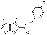 3-(4-CHLOROPHENYL)-1-(3,4-DIMETHYLTHIENO[2,3-B]THIOPHEN-2-YL)PROP-2-EN-1-ONE Struktur