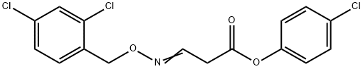 4-CHLOROPHENYL 3-([(2,4-DICHLOROBENZYL)OXY]IMINO)PROPANOATE Struktur