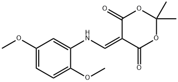 5-(((2,5-DIMETHOXYPHENYL)AMINO)METHYLENE)-2,2-DIMETHYL-1,3-DIOXANE-4,6-DIONE Struktur