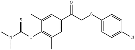 O-(4-(2-[(4-CHLOROPHENYL)SULFANYL]ACETYL)-2,6-DIMETHYLPHENYL) N,N-DIMETHYLCARBAMOTHIOATE Struktur