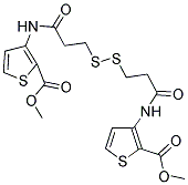 METHYL 3-((3-[(3-([2-(METHOXYCARBONYL)-3-THIENYL]AMINO)-3-OXOPROPYL)DITHIO]PROPANOYL)AMINO)THIOPHENE-2-CARBOXYLATE Struktur