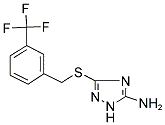 3-([3-(TRIFLUOROMETHYL)BENZYL]SULFANYL)-1H-1,2,4-TRIAZOL-5-AMINE Struktur