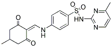 5-METHYL-2-(((4-(((4-METHYLPYRIMIDIN-2-YL)AMINO)SULFONYL)PHENYL)AMINO)METHYLENE)CYCLOHEXANE-1,3-DIONE Struktur