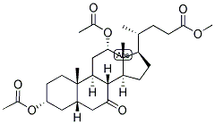 5-BETA-CHOLANIC ACID-3-ALPHA, 12-ALPHA-DIOL-7-ONE DIACETATE METHYL ESTER Struktur