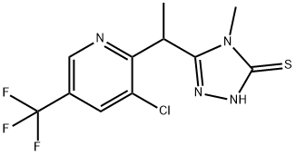 5-(1-[3-CHLORO-5-(TRIFLUOROMETHYL)-2-PYRIDINYL]ETHYL)-4-METHYL-4H-1,2,4-TRIAZOL-3-YLHYDROSULFIDE Struktur