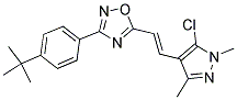 3-[4-(TERT-BUTYL)PHENYL]-5-[2-(5-CHLORO-1,3-DIMETHYL-1H-PYRAZOL-4-YL)VINYL]-1,2,4-OXADIAZOLE Struktur