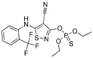 3-[(DIETHOXYPHOSPHOROTHIOYL)OXY]-5-[2-(TRIFLUOROMETHYL)ANILINO]ISOTHIAZOLE-4-CARBONITRILE Struktur