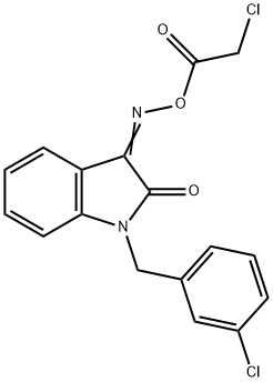 3-([(2-CHLOROACETYL)OXY]IMINO)-1-(3-CHLOROBENZYL)-1,3-DIHYDRO-2H-INDOL-2-ONE Struktur