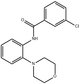 3-CHLORO-N-(2-MORPHOLINOPHENYL)BENZENECARBOXAMIDE Struktur