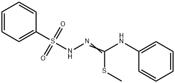 N-[(METHYLSULFANYL)(2-PHENYLHYDRAZINO)METHYLENE]BENZENESULFONAMIDE Struktur