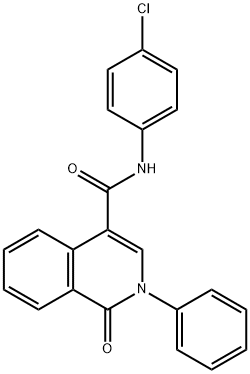 N-(4-CHLOROPHENYL)-1-OXO-2-PHENYL-1,2-DIHYDRO-4-ISOQUINOLINECARBOXAMIDE Struktur