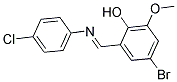 4-BROMO-2-([(4-CHLOROPHENYL)IMINO]METHYL)-6-METHOXYBENZENOL Struktur