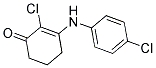 2-CHLORO-3-((4-CHLOROPHENYL)AMINO)CYCLOHEX-2-EN-1-ONE Struktur