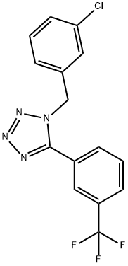 1-(3-CHLOROBENZYL)-5-[3-(TRIFLUOROMETHYL)PHENYL]-1H-1,2,3,4-TETRAAZOLE Struktur