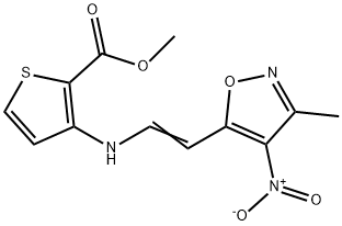 METHYL 3-([2-(3-METHYL-4-NITRO-5-ISOXAZOLYL)VINYL]AMINO)-2-THIOPHENECARBOXYLATE Struktur