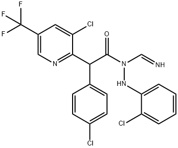 2-(4-CHLOROPHENYL)-N-([2-(2-CHLOROPHENYL)HYDRAZINO]METHYLENE)-2-[3-CHLORO-5-(TRIFLUOROMETHYL)-2-PYRIDINYL]ACETAMIDE Struktur