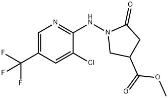 METHYL 1-([3-CHLORO-5-(TRIFLUOROMETHYL)-2-PYRIDINYL]AMINO)-5-OXO-3-PYRROLIDINECARBOXYLATE Struktur