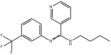 N'-BUTYL-N-[3-(TRIFLUOROMETHYL)PHENYL]-3-PYRIDINECARBOXIMIDAMIDE Struktur