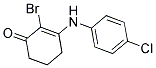 2-BROMO-3-((4-CHLOROPHENYL)AMINO)CYCLOHEX-2-EN-1-ONE Struktur