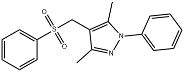 (3,5-DIMETHYL-1-PHENYL-1H-PYRAZOL-4-YL)METHYL PHENYL SULFONE Struktur