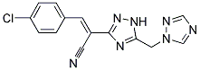 3-(4-CHLOROPHENYL)-2-[5-(1H-1,2,4-TRIAZOL-1-YLMETHYL)-1H-1,2,4-TRIAZOL-3-YL]ACRYLONITRILE Struktur