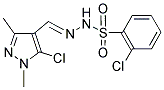 N'1-[(5-CHLORO-1,3-DIMETHYL-1H-PYRAZOL-4-YL)METHYLIDENE]-2-CHLOROBENZENE-1-SULFONOHYDRAZIDE Struktur