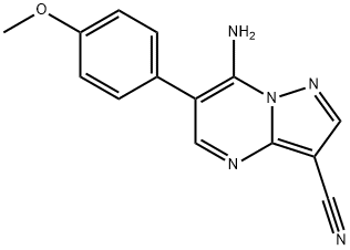 7-AMINO-6-(4-METHOXYPHENYL)PYRAZOLO[1,5-A]PYRIMIDINE-3-CARBONITRILE Struktur