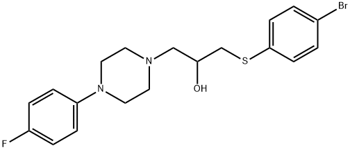 1-[(4-BROMOPHENYL)SULFANYL]-3-[4-(4-FLUOROPHENYL)PIPERAZINO]-2-PROPANOL Struktur