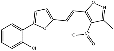 5-(2-[5-(2-CHLOROPHENYL)-2-FURYL]VINYL)-3-METHYL-4-NITROISOXAZOLE Struktur