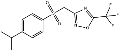 4-(ISOPROPYL)-1-(((4-(TRIFLUOROMETHYL)(3,2,5-OXADIAZOLYL))METHYL)SULFONYL)BENZENE Struktur