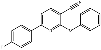 6-(4-FLUOROPHENYL)-2-PHENOXYNICOTINONITRILE Struktur