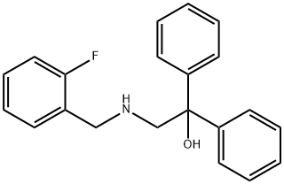 2-[(2-FLUOROBENZYL)AMINO]-1,1-DIPHENYL-1-ETHANOL Struktur