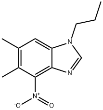 5,6-DIMETHYL-4-NITRO-1-PROPYL-1H-1,3-BENZIMIDAZOLE Struktur