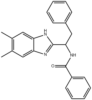 N-[1-(5,6-DIMETHYL-1H-1,3-BENZIMIDAZOL-2-YL)-2-PHENYLETHYL]BENZENECARBOXAMIDE Struktur