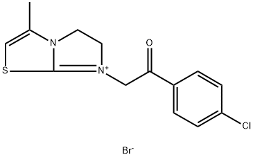 7-[2-(4-CHLOROPHENYL)-2-OXOETHYL]-3-METHYL-5,6-DIHYDROIMIDAZO[2,1-B][1,3]THIAZOL-7-IUM BROMIDE Struktur