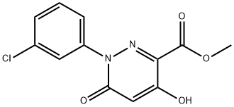 METHYL 1-(3-CHLOROPHENYL)-4-HYDROXY-6-OXO-1,6-DIHYDRO-3-PYRIDAZINECARBOXYLATE Struktur