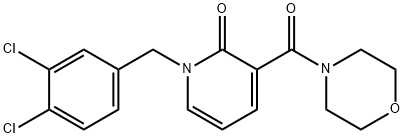 1-(3,4-DICHLOROBENZYL)-3-(MORPHOLINOCARBONYL)-2(1H)-PYRIDINONE Struktur