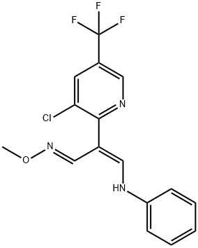 3-ANILINO-2-[3-CHLORO-5-(TRIFLUOROMETHYL)-2-PYRIDINYL]ACRYLALDEHYDE O-METHYLOXIME Struktur