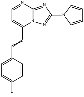 7-(4-FLUOROSTYRYL)-2-(1H-PYRROL-1-YL)[1,2,4]TRIAZOLO[1,5-A]PYRIMIDINE Struktur