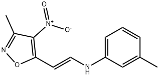 3-METHYL-N-[2-(3-METHYL-4-NITRO-5-ISOXAZOLYL)VINYL]ANILINE Struktur