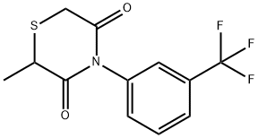 2-METHYL-4-[3-(TRIFLUOROMETHYL)PHENYL]-3,5-THIOMORPHOLINEDIONE Struktur